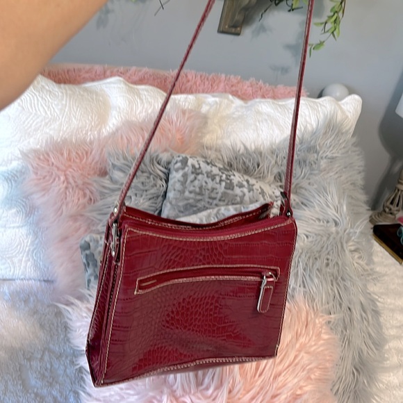 Y2K Villager Liz Claiborne Red Alligator Croc Mock Purse - Picture 4 of 16